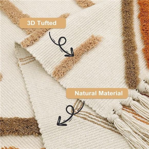 NEW Boho Geometric Area Rug - Picture 6 of 6